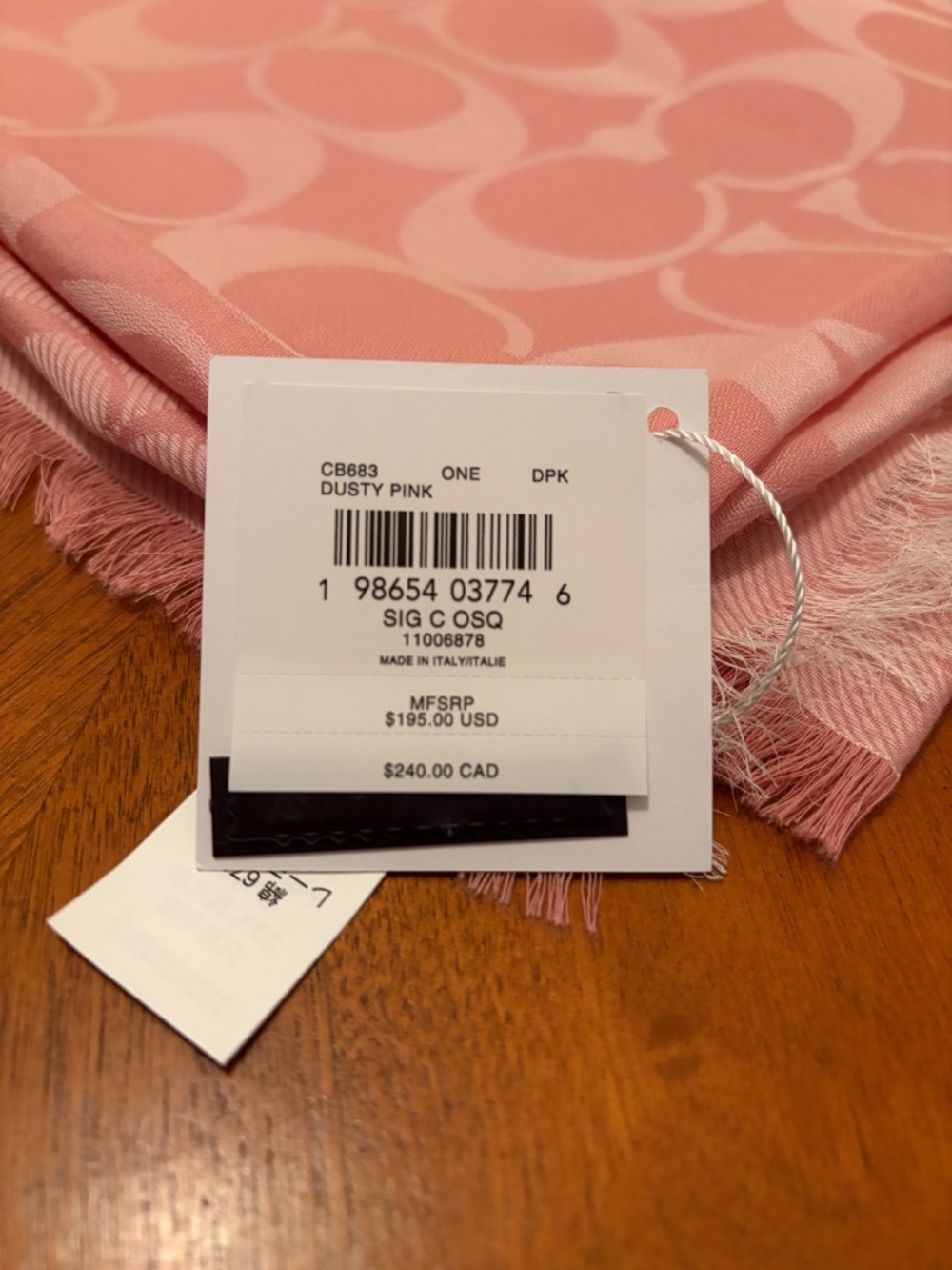 Coach Signature Oversized Square Scarf - NWT - Picture 3 of 8